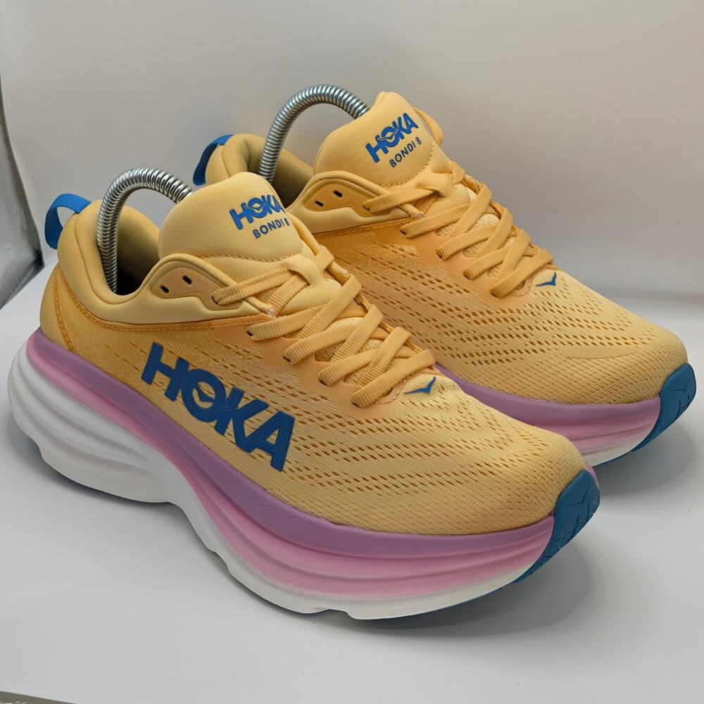 Hoka One One Bondi 8 Impala Cyclamen Womens 8B UK 6.5 Running Shoes Sneakers